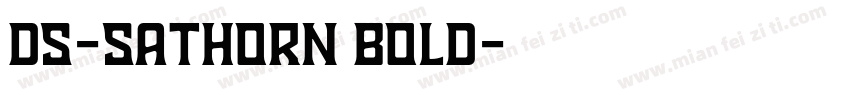 DS-SaThorn Bold字体转换